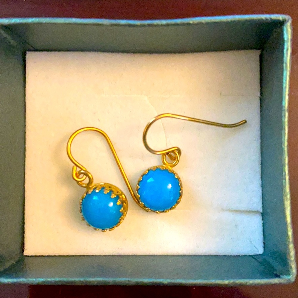 Vintage 14K gold filled Turquoise earrings